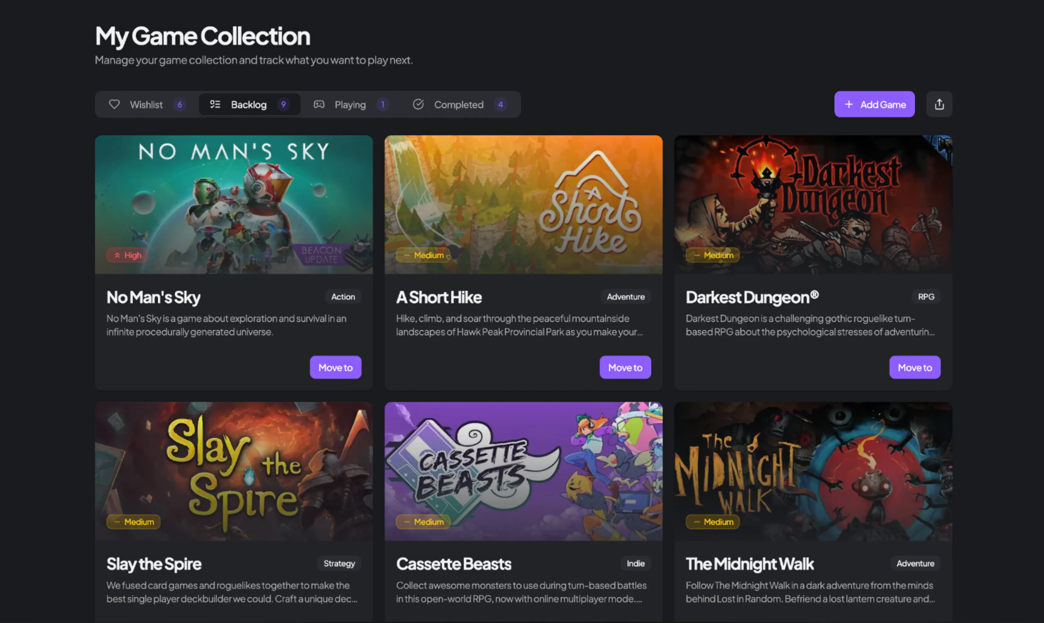 Steam Library Management Dashboard